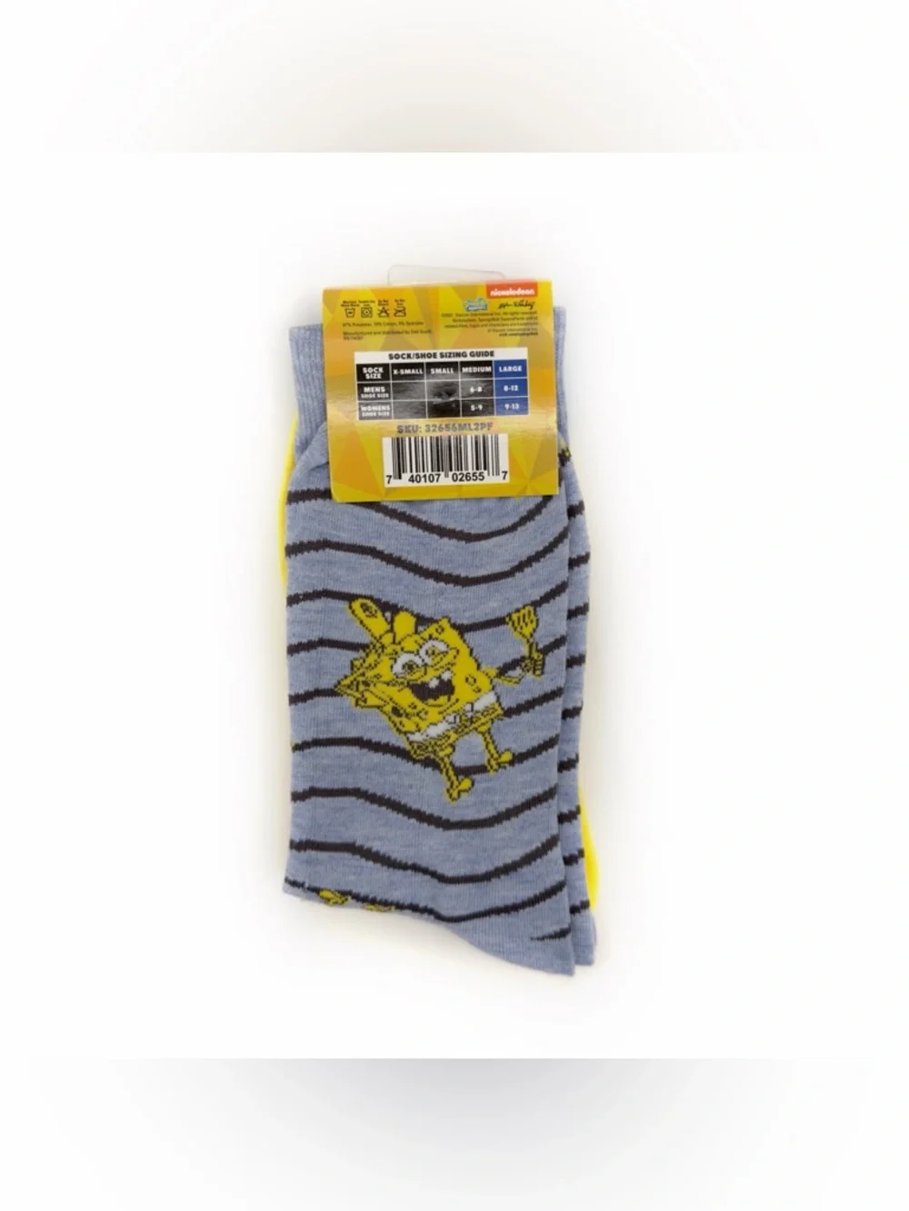SpongeBob Krusty Krab Crew Socks Mens Womens Nickelodeon Y2K 2 Pack